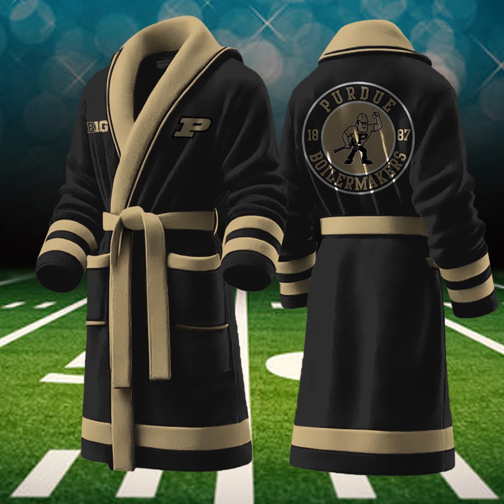 purdue boilermakers ncaa personalized fleece bathrobe 92q5x