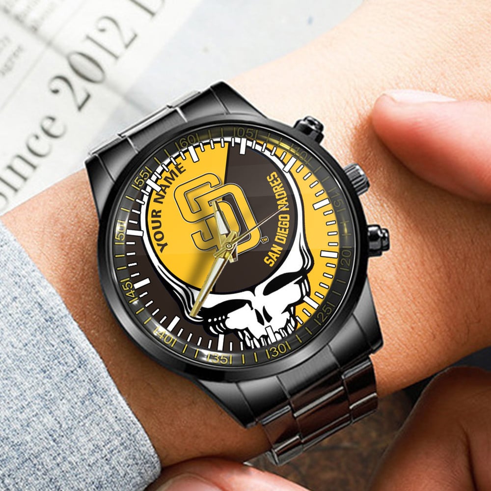 san diego padres mlb personalized fashion 3d men hand watch gift for fans for father tlijk