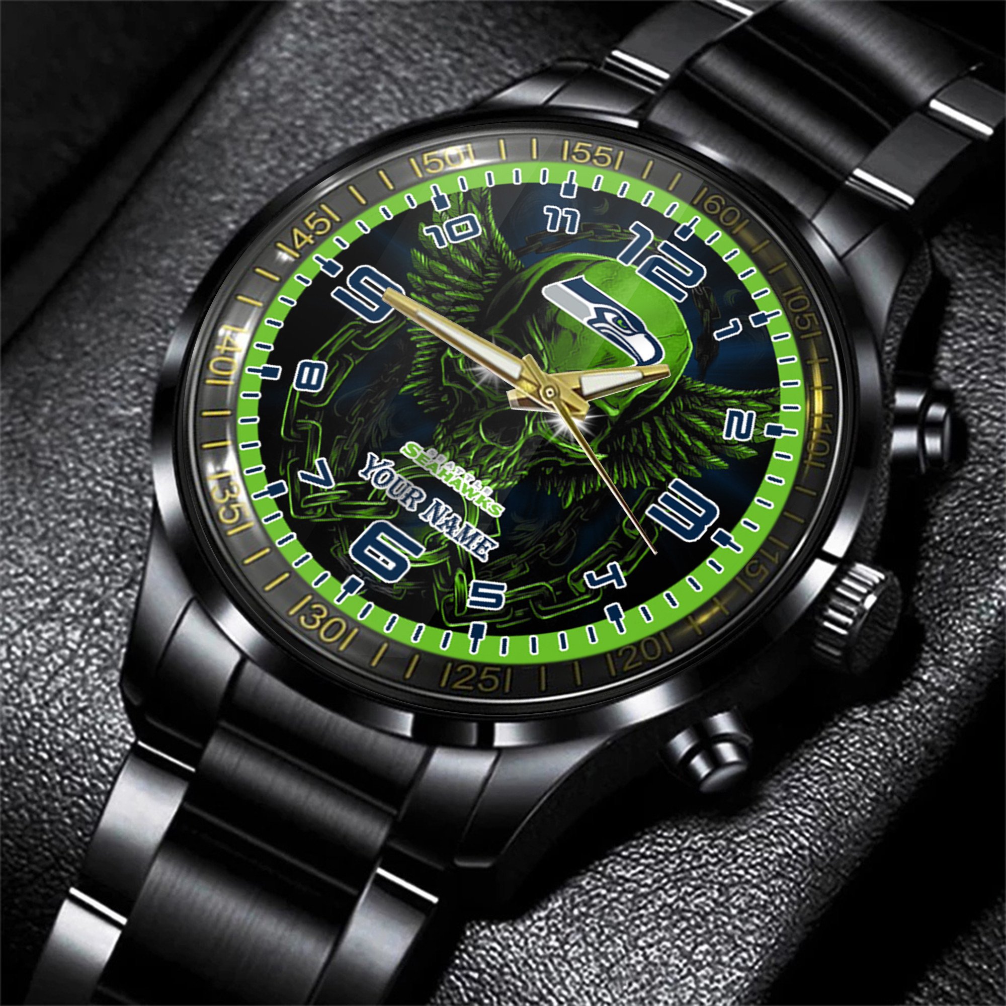 seattle seahawks nfl personalized 3d men hand watch gift for fans for father zgywt