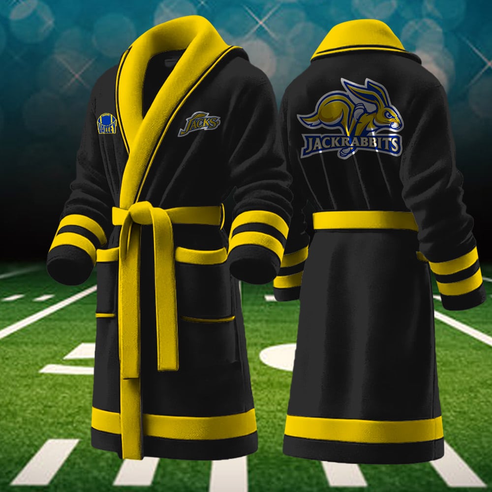 south dakota state jackrabbits ncaa personalized fleece bathrobe zdczc