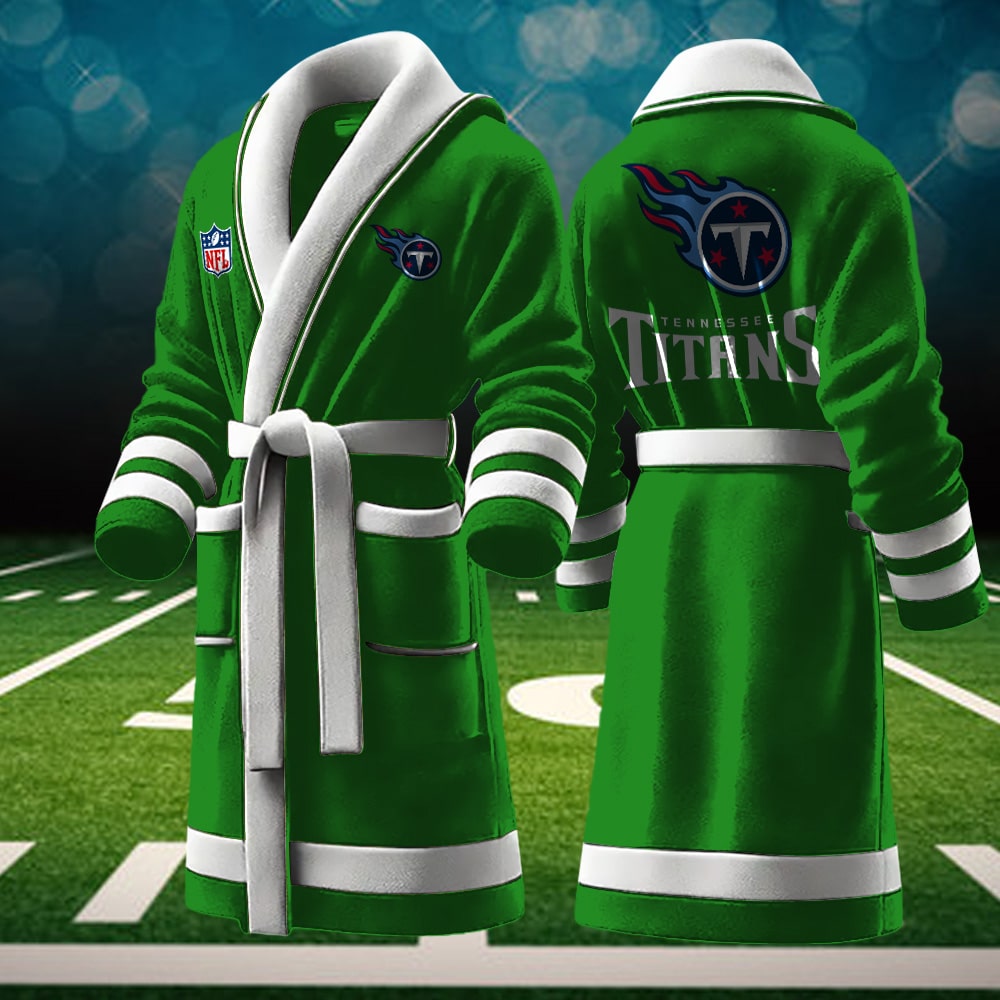 tennessee titans nfl personalized fleece bathrobe 6eb7l