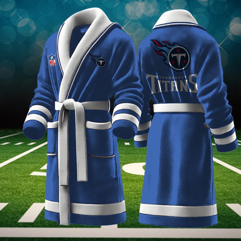 tennessee titans nfl personalized fleece bathrobe 9n6cy