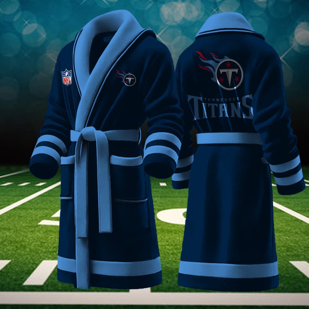 tennessee titans nfl personalized fleece bathrobe qegr4