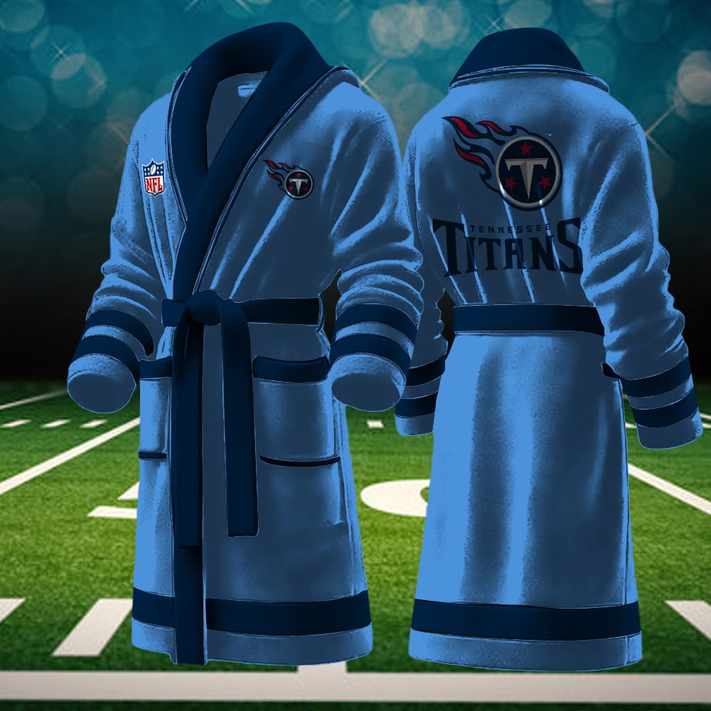 tennessee titans nfl personalized fleece bathrobe tfoet