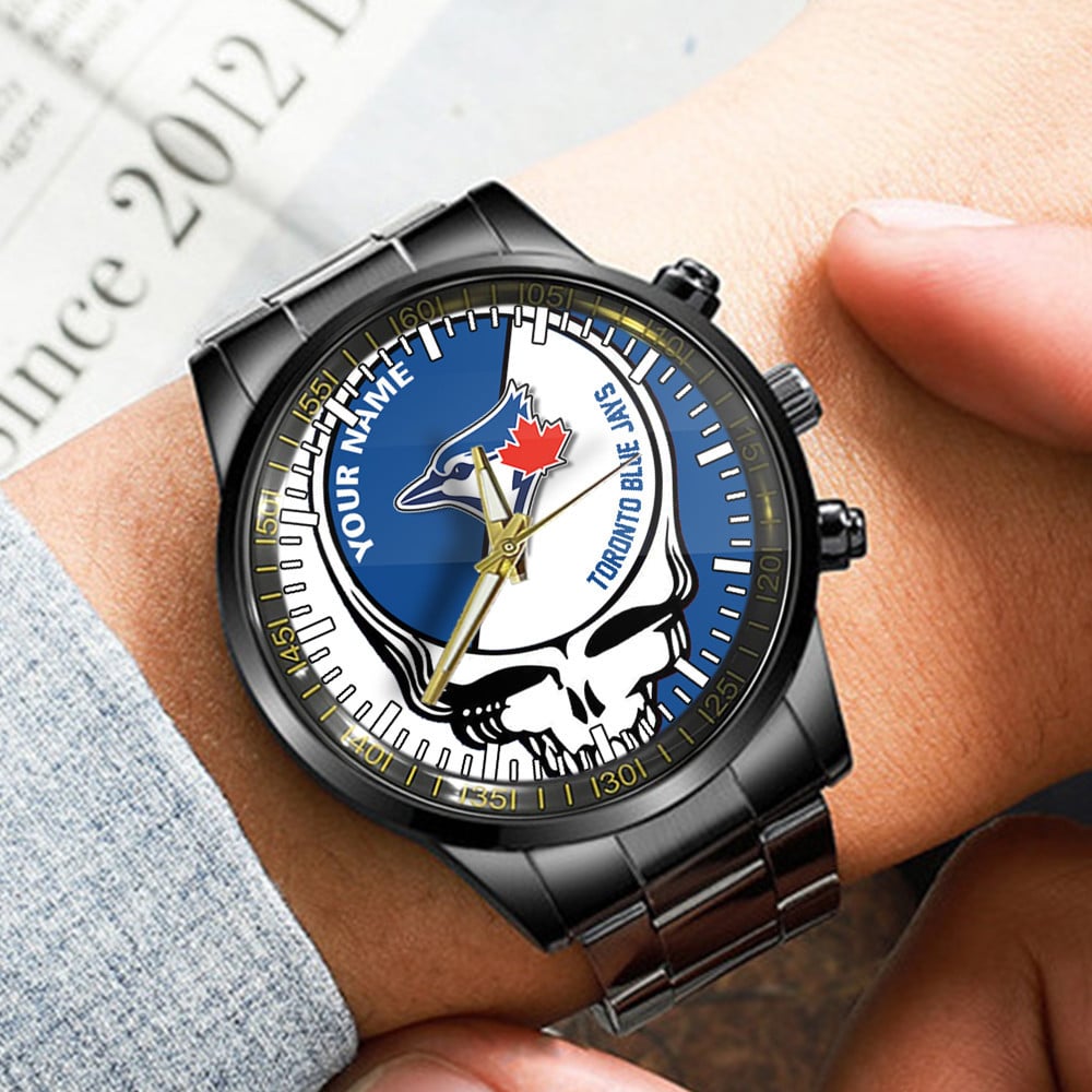 toronto blue jays mlb personalized fashion 3d men hand watch gift for fans for father puqiq