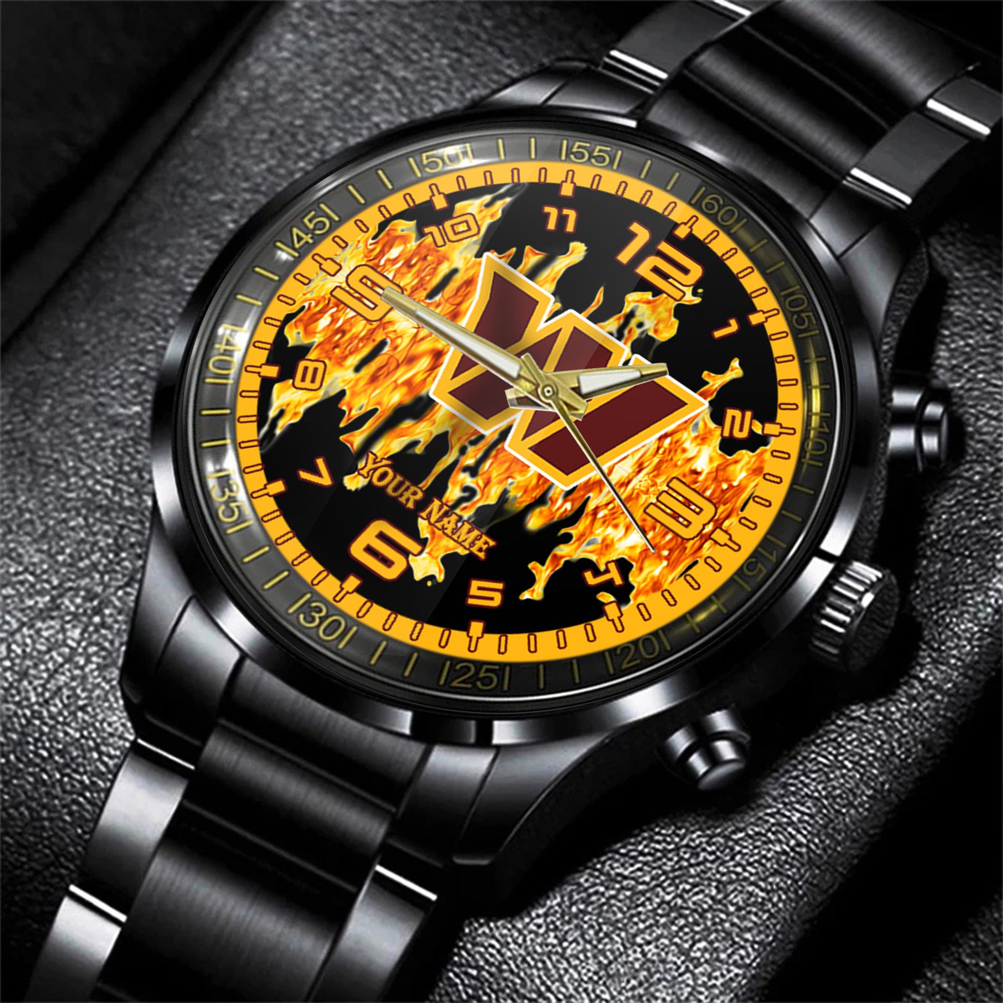 washington commanders nfl personalized 3d men hand watch gift for fans for father jyhes