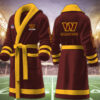 washington commanders nfl personalized fleece bathrobe 4anzt