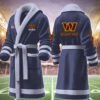 washington commanders nfl personalized fleece bathrobe pqwzz