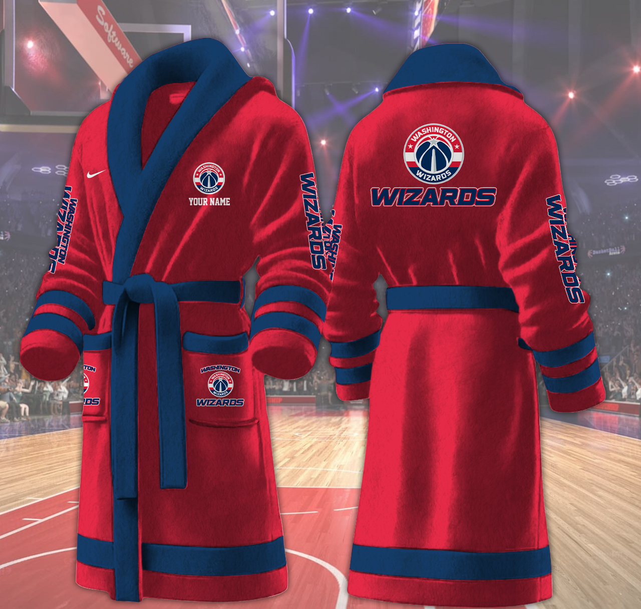 washington wizards nba personalized fleece bathrobe 8fwfx