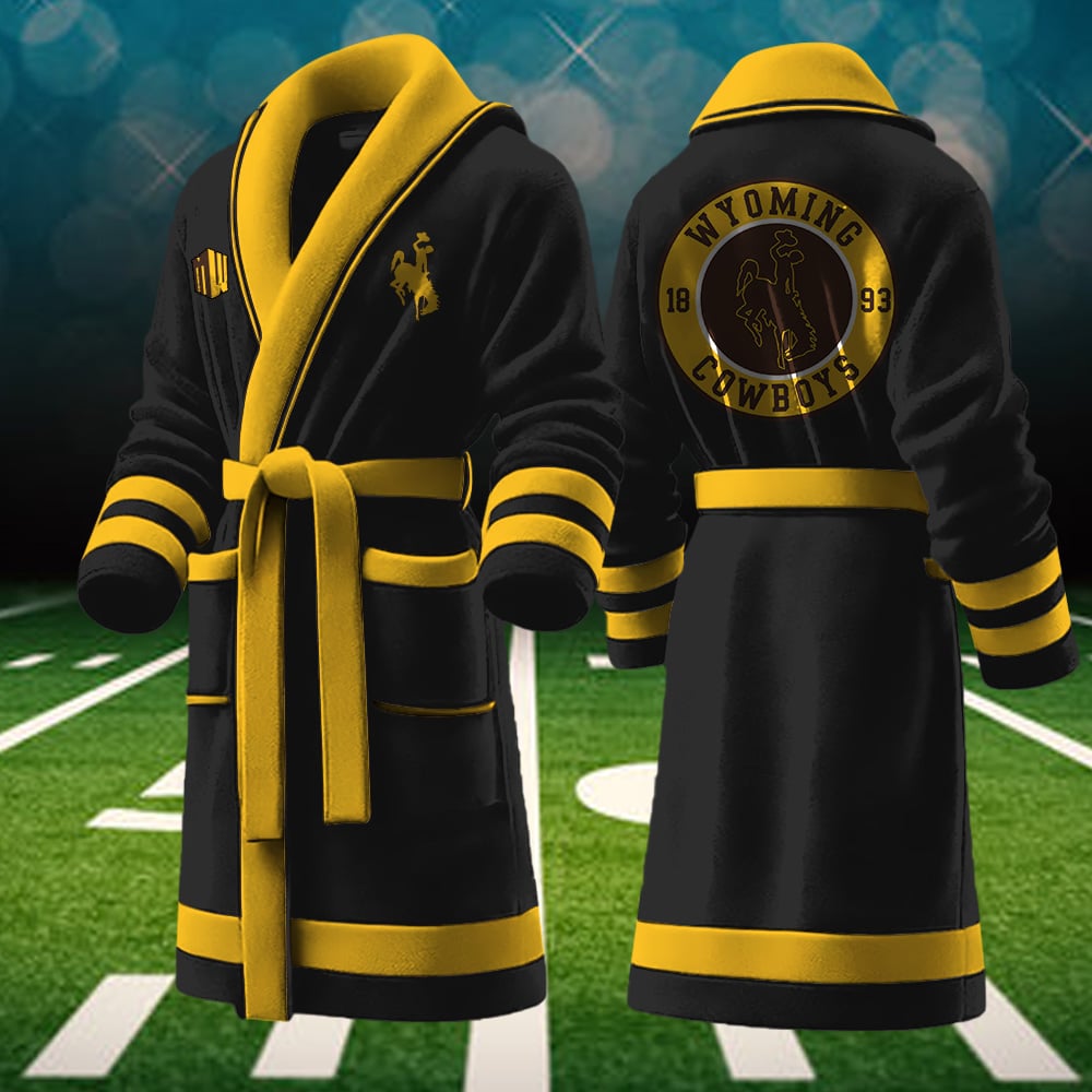 wyoming cowboys ncaa personalized fleece bathrobe 6qqwt