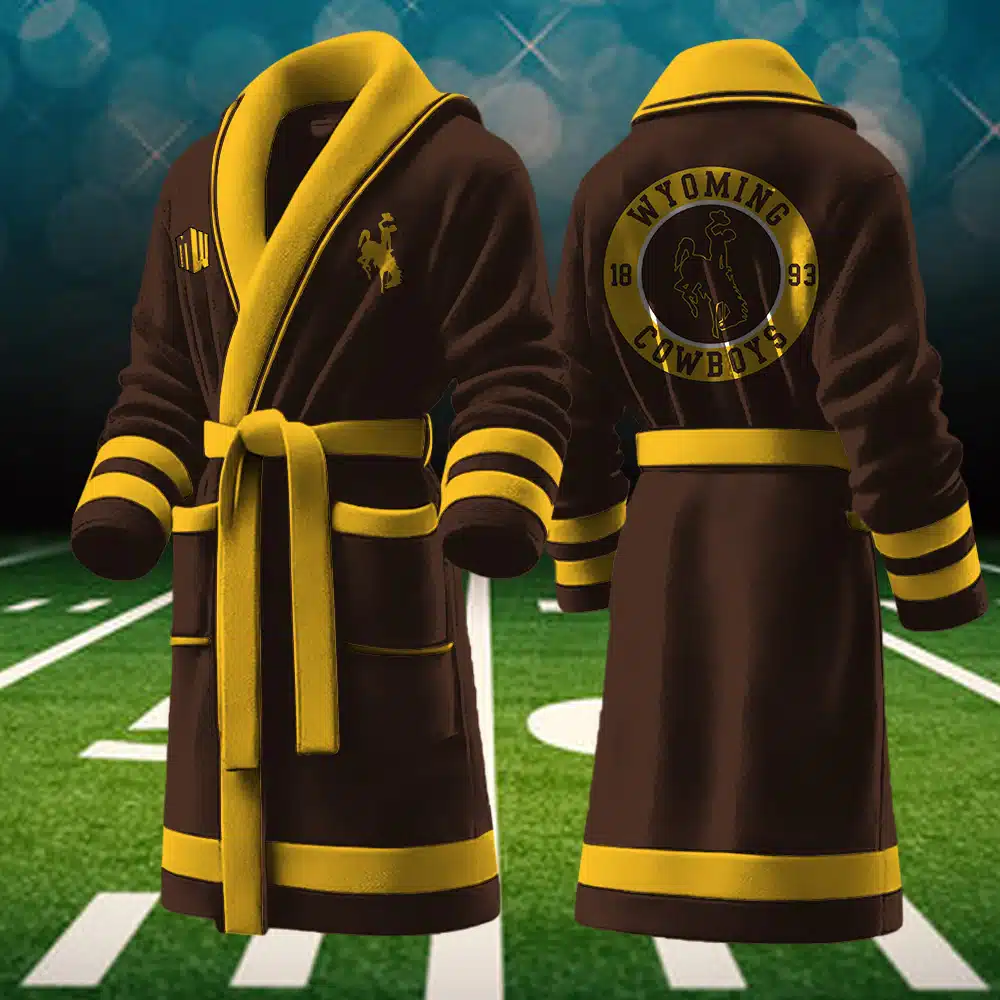 wyoming cowboys ncaa personalized fleece bathrobe jx0o5