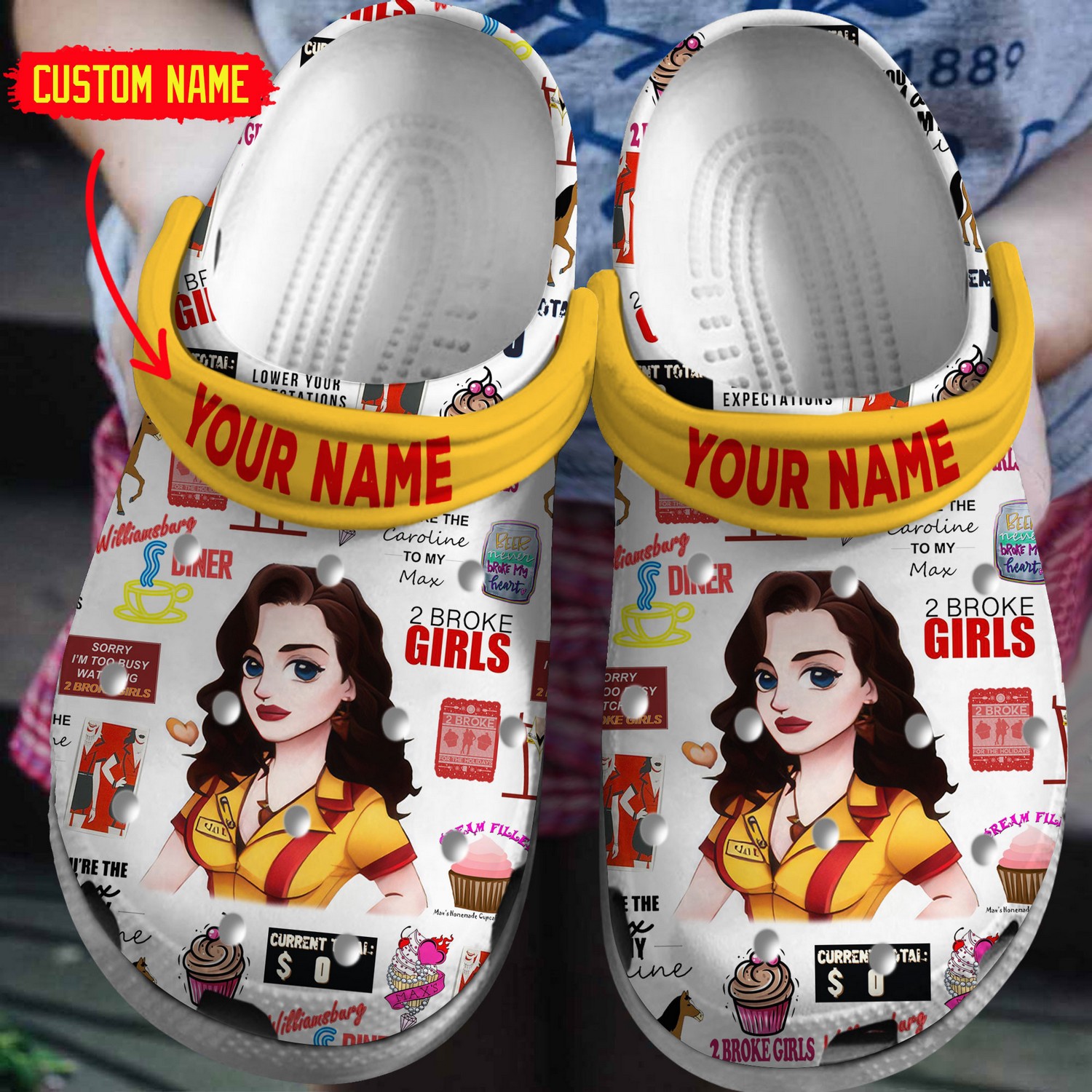 2 broke girls tv series clogs for kids and adults qfpmi