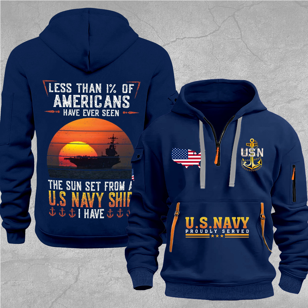 4 US Navy 2D Quarter Zip Hoodie MAITM12710