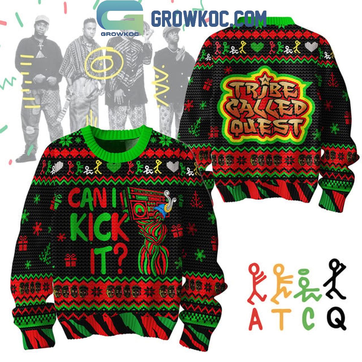 A Tribe Called Quest 2024 Be Merry Christmas Can I Kick Ugly Sweater 1 sP6zt