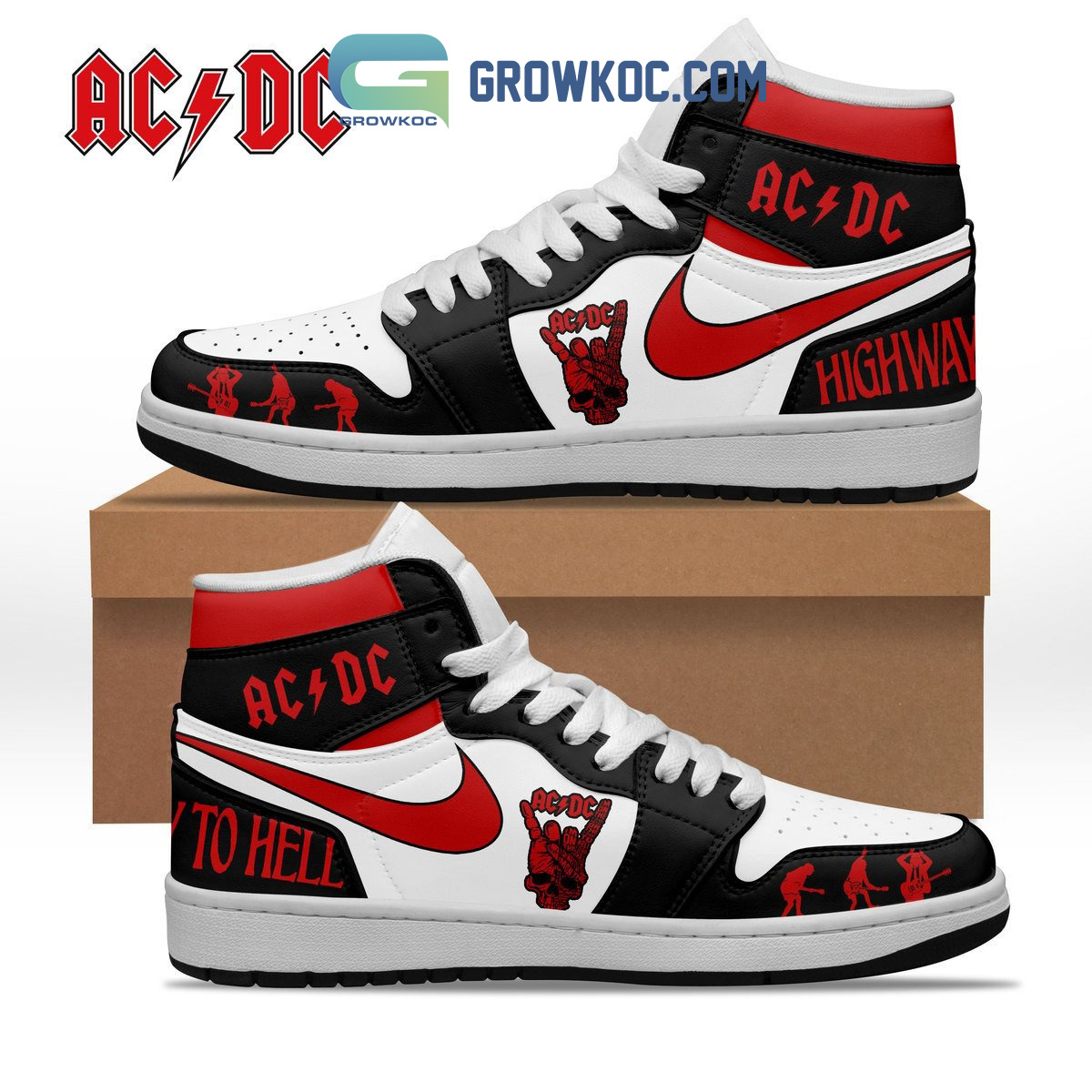 ACDC Highway To Hell Fan Air Jordan 1 Shoe2B1 2AaIP
