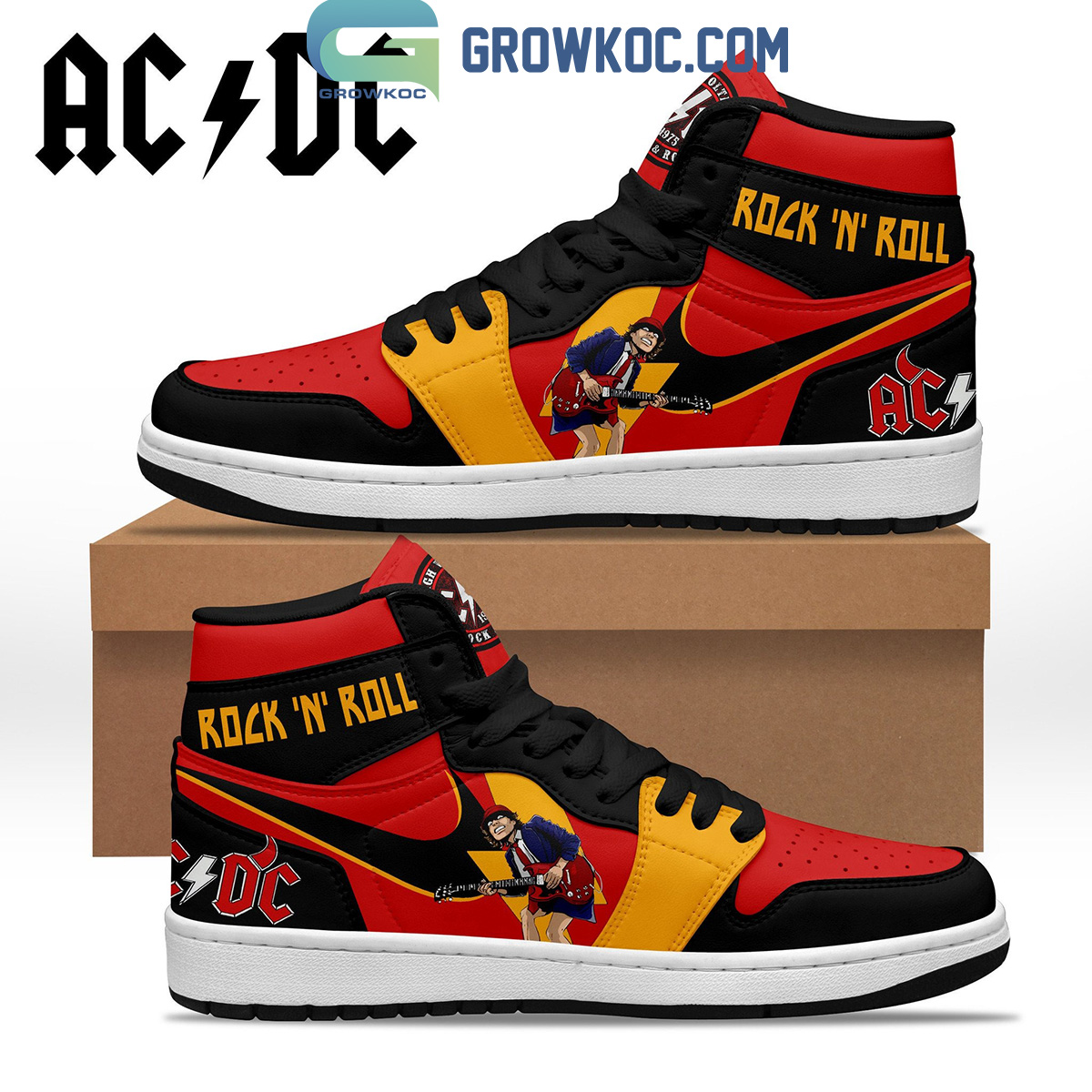 ACDC Let There Be Rock Air Jordan 1 Shoes2B1 NPBT4