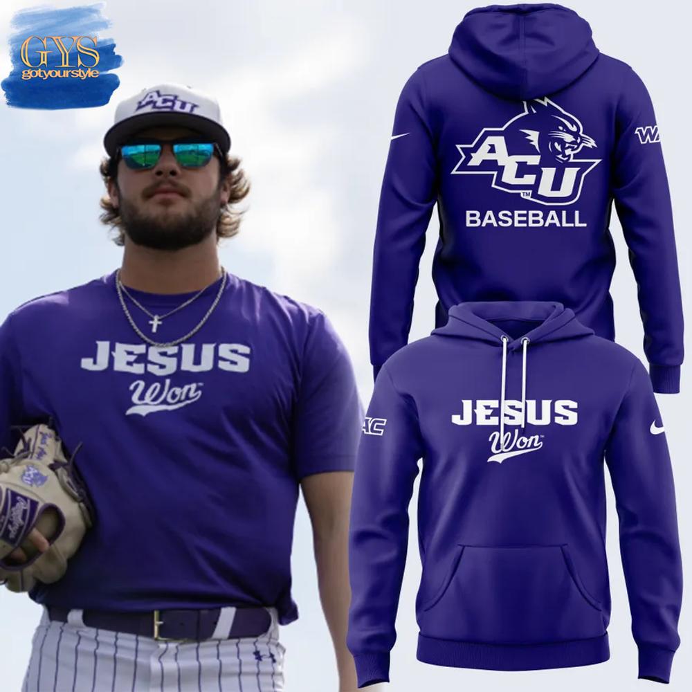 ACU Baseball Jesus Won Limited Edition Hoodie 1