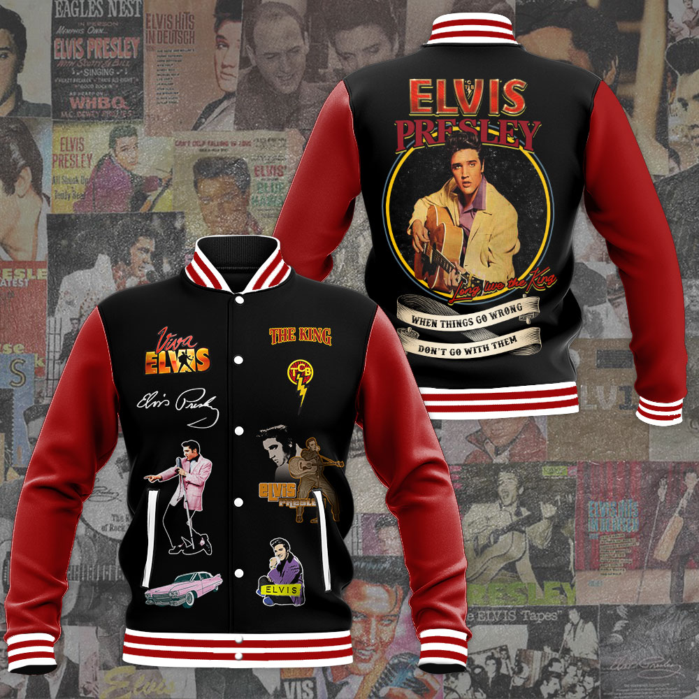 ANHNV3138 Baseball Jacket Elvis Presley