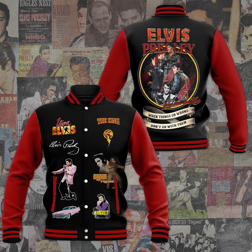 ANHNV3144 Baseball Jacket Elvis Presley