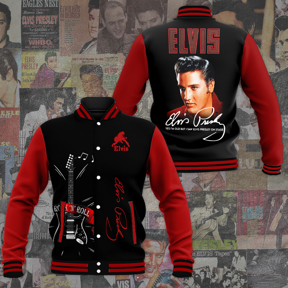 ANHNV3145 Baseball Jacket Elvis Presley