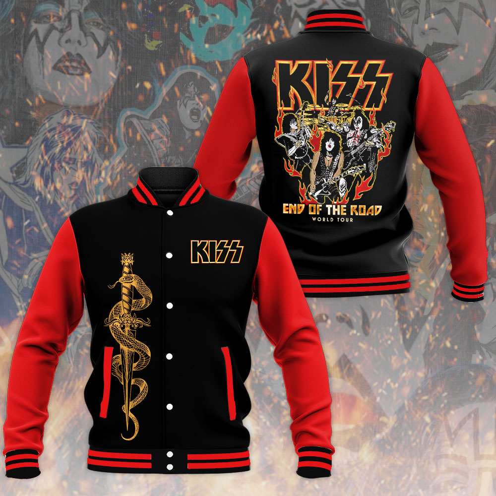ANHNV3335 Baseball Jacket Kiss Band