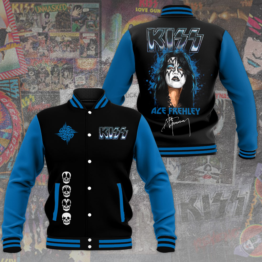ANHNV3417 Varsity Jacket Kiss Band