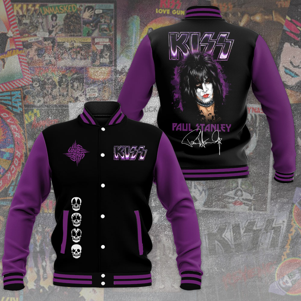 ANHNV3418 Varsity Jacket Kiss Band