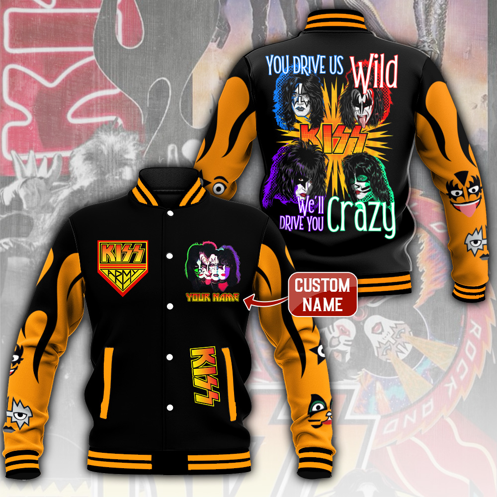 ANHNV3822 Varsity Jacket Kiss Band