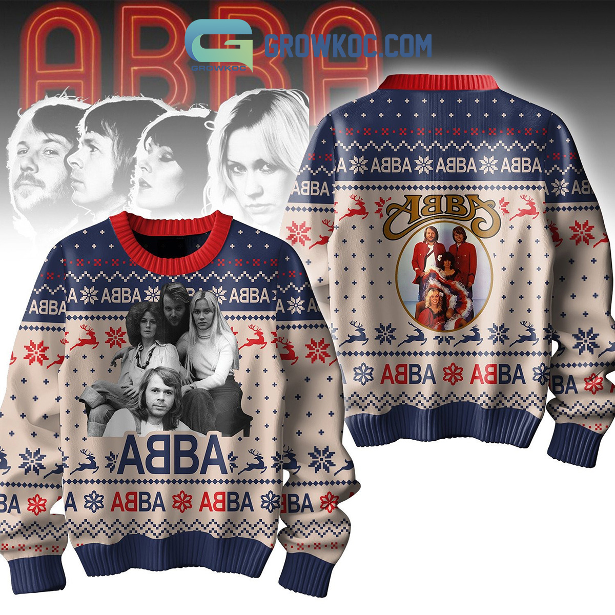 Abba Merry Christmas And Happy New Year 2025 Ugly Sweater2B1 04YlP