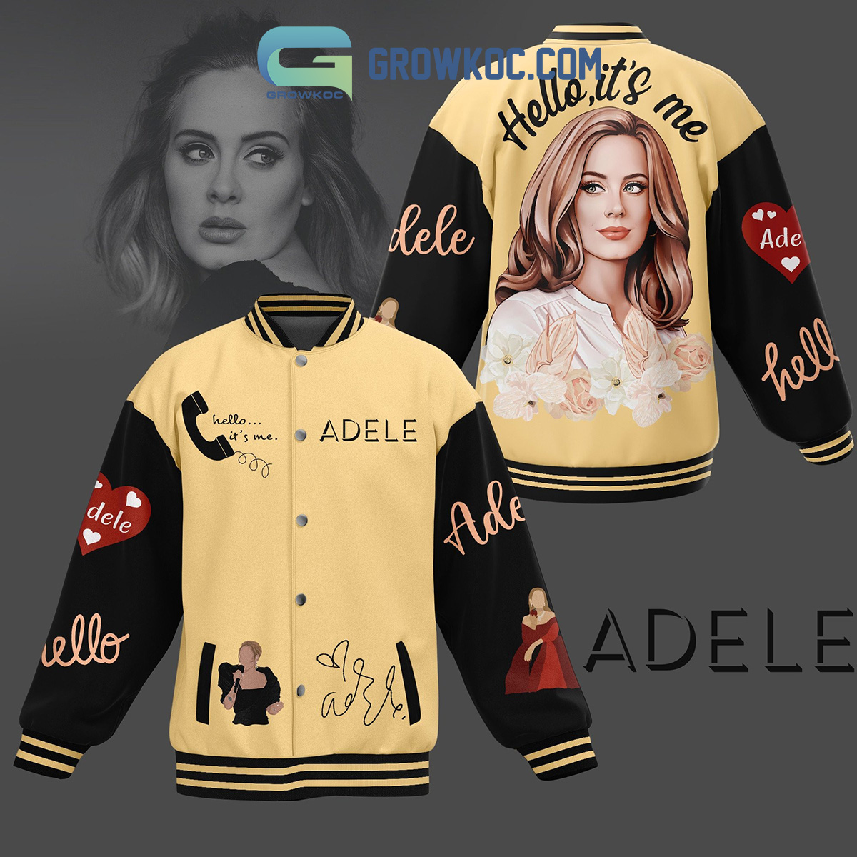 Adele Hello2C Its Me Baseball Jacket2B1 Hhy1X