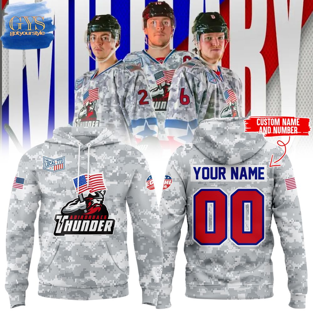 Adirondack Thunder Veterans Day 2024 Limited Edition Hoodie 1