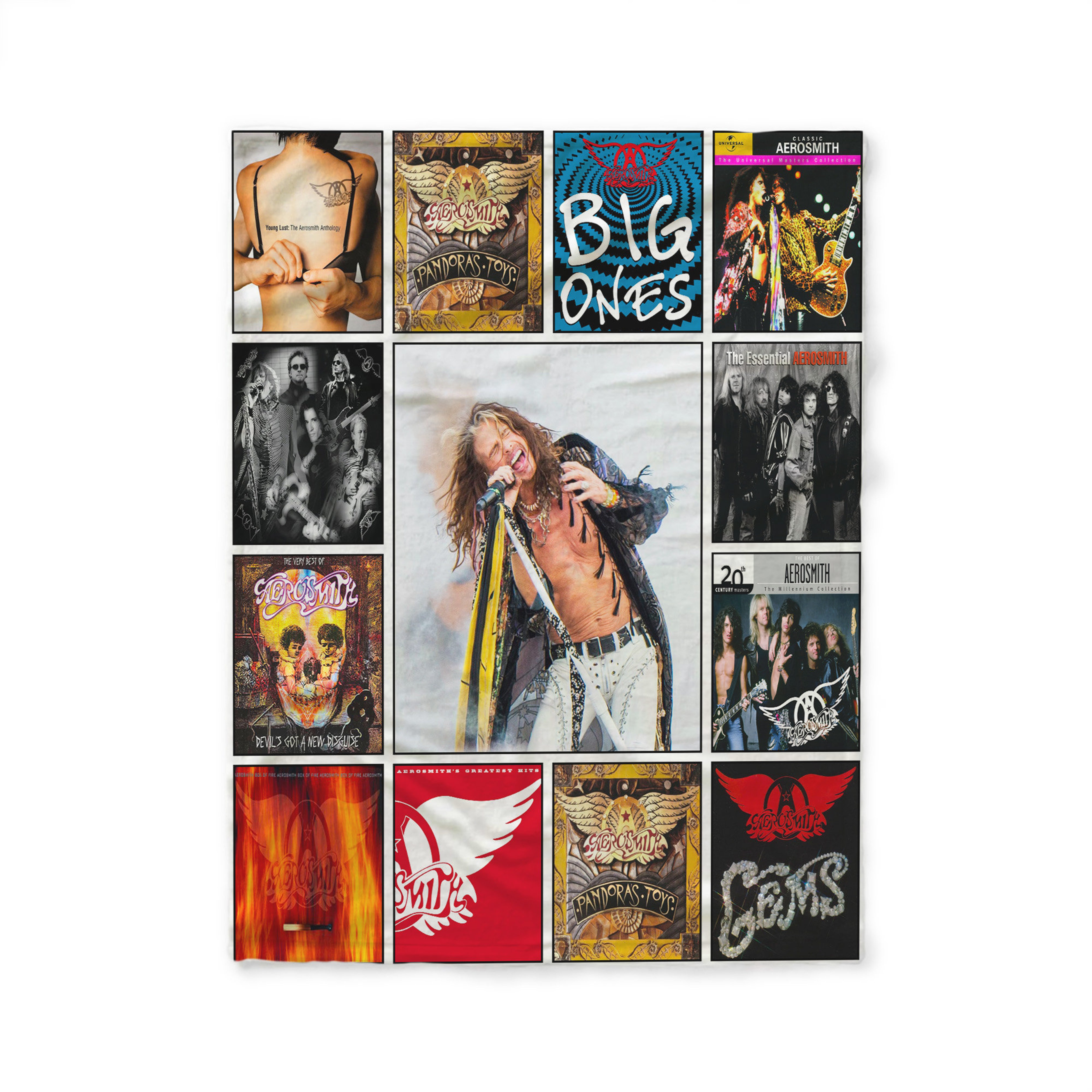 Aerosmith Steven Tyler Rock Music Quilt Blanket Customize Your Home Decor 1