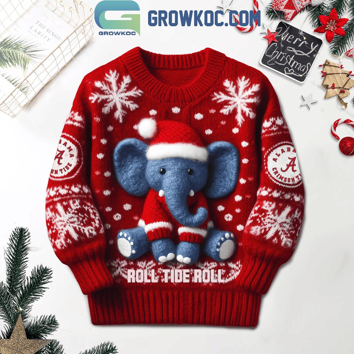 Alabama Crimson Tide Roll Tide Roll Christmas Ugly Sweater 1 RKb8U
