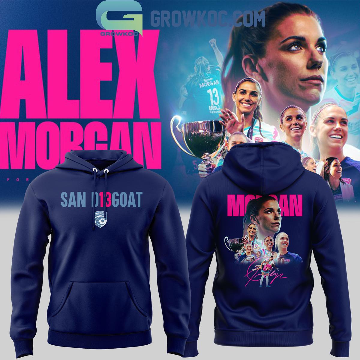 Alex Morgan San Diego Wave FC The Goat 2024 Hoodie T Shirt 1 o4hch