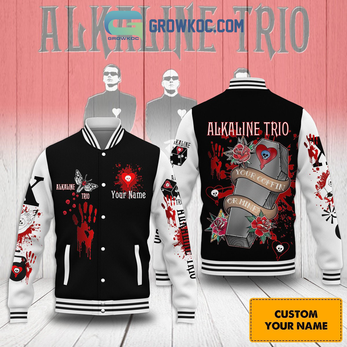 Alkaline Trio Your Coffin Or Mine Personalized Baseball Jacket2B1 Ezah0
