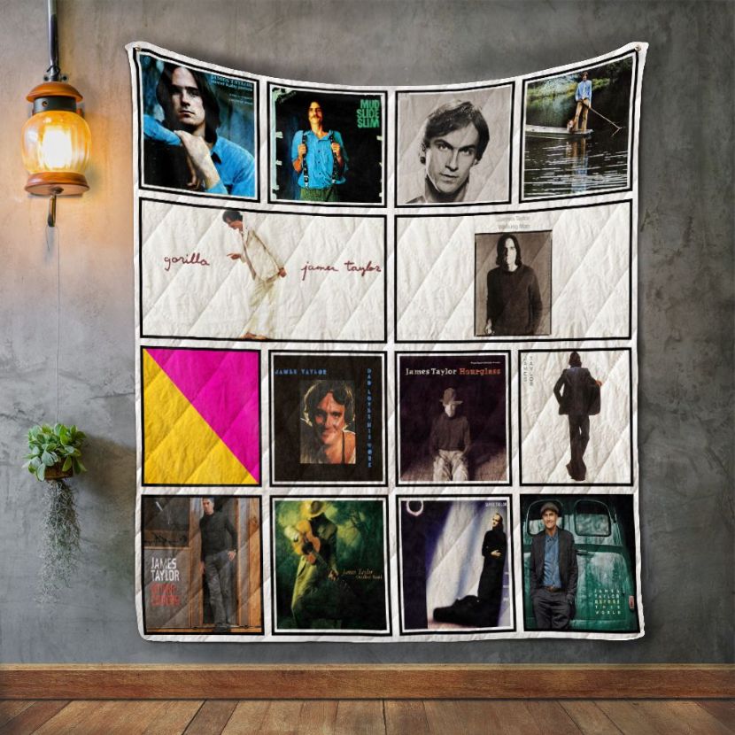 Amazing James Taylor Collected Album Covers Quilt Blanket Bedding Set 0