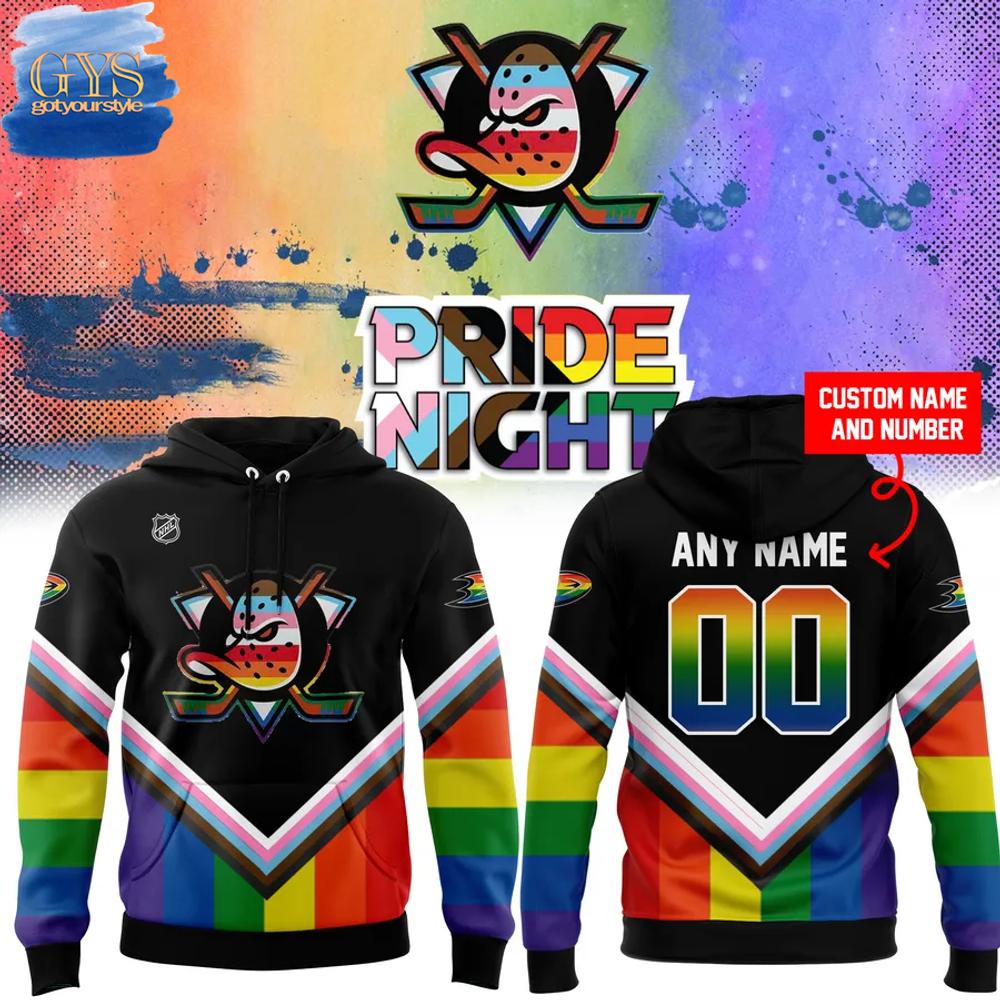 Anaheim Ducks Pride Night 2025 Limited Edition Hoodie 1