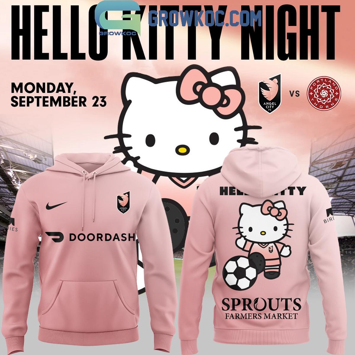 Angel City FC Hello Kitty Sprouts Farmers Market Hoodie T Shirt 1 Hq75r