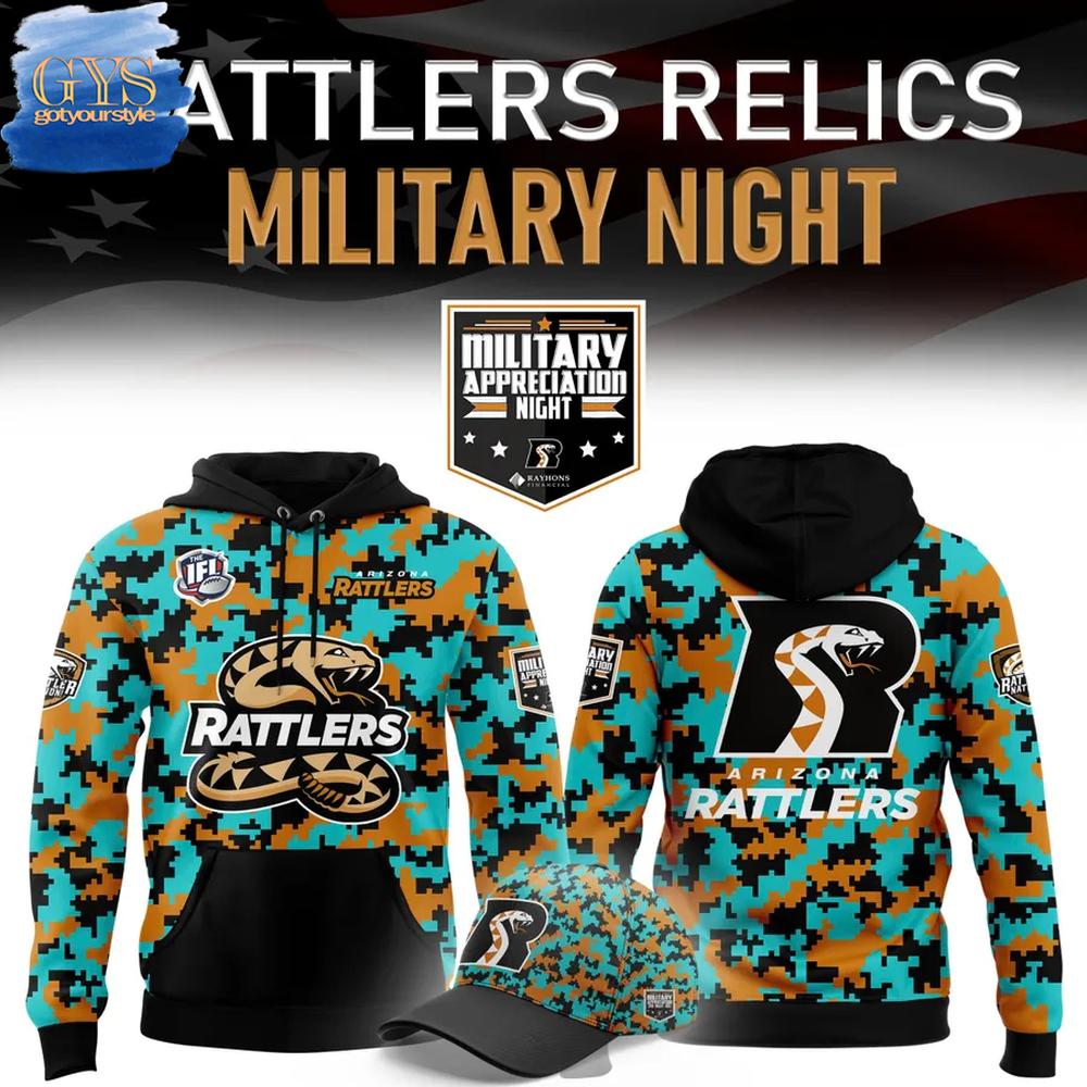 Arizona Rattlers 2025 Military Night Limited Edition Hoodie 1