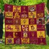 Arizona State Sun Devils Red Orange Ncaa Quilt Blanket Bedding Set 0