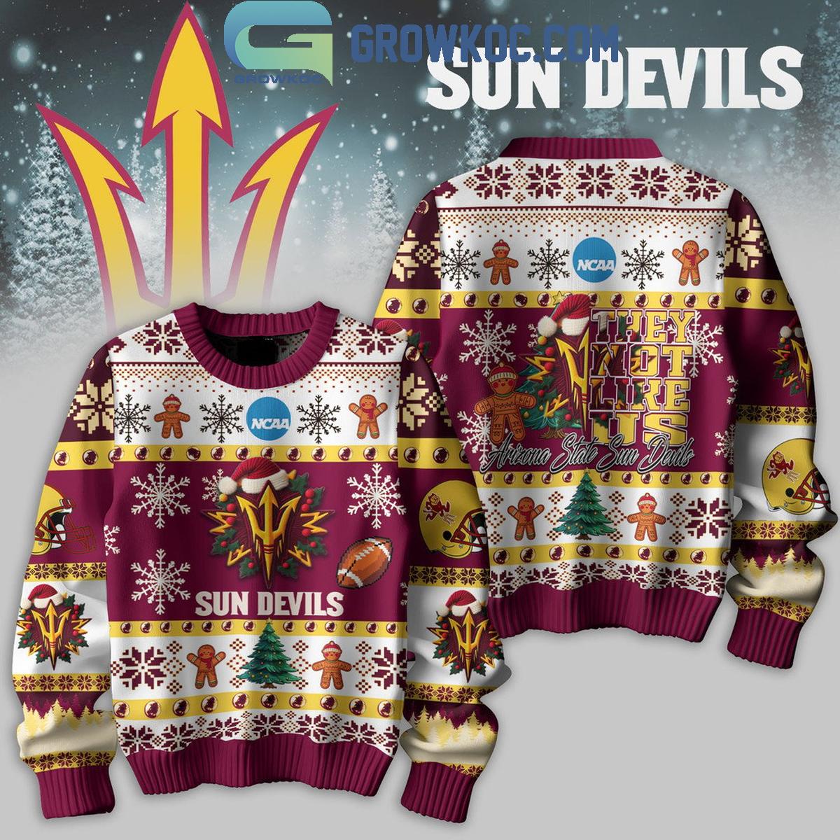 Arizona State Sun Devils They Not Like Us Christmas Ugly Sweater 1 8d2Xy