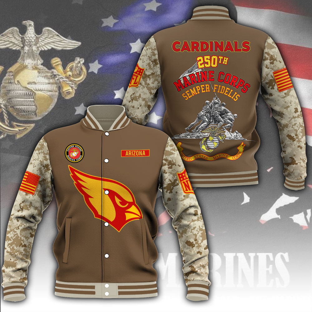 Arizona Cardinals x US Marine Corps 250th Anniversary Varsity Jacket MAITM12771