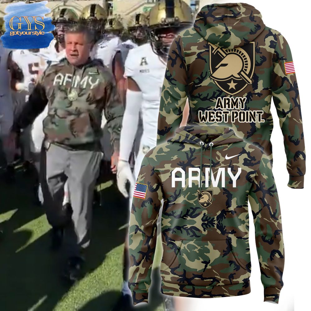 Army Black Knights Arctic Camo Salute to Service Club Fleece Pullover Hoodie 1