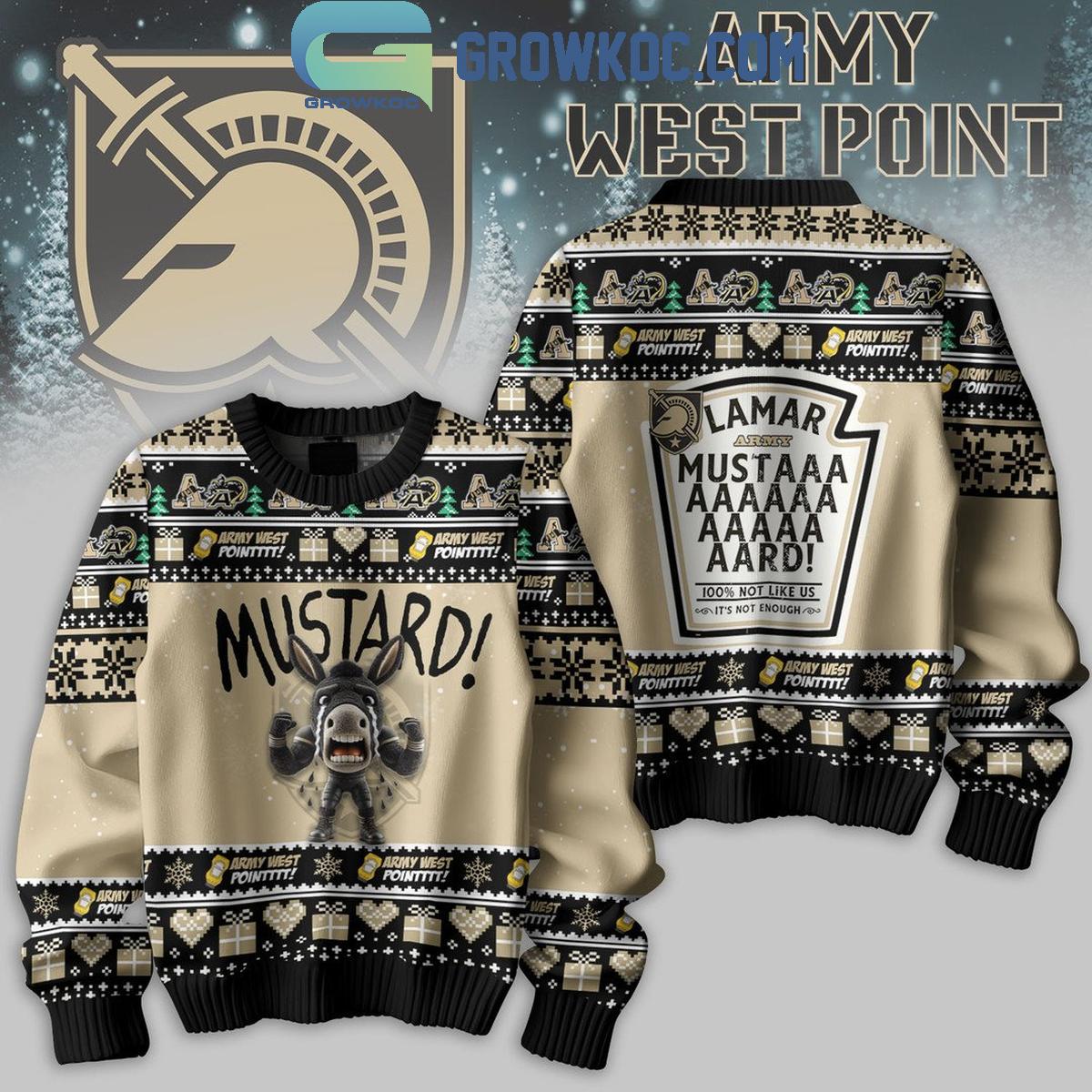 Army Black Knights Mustard Kendrick Lamar Christmas Ugly Sweater 1 prPyf