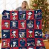 Atlanta Braves Snoopy Strike Quilt Blanket Bedding Set 0