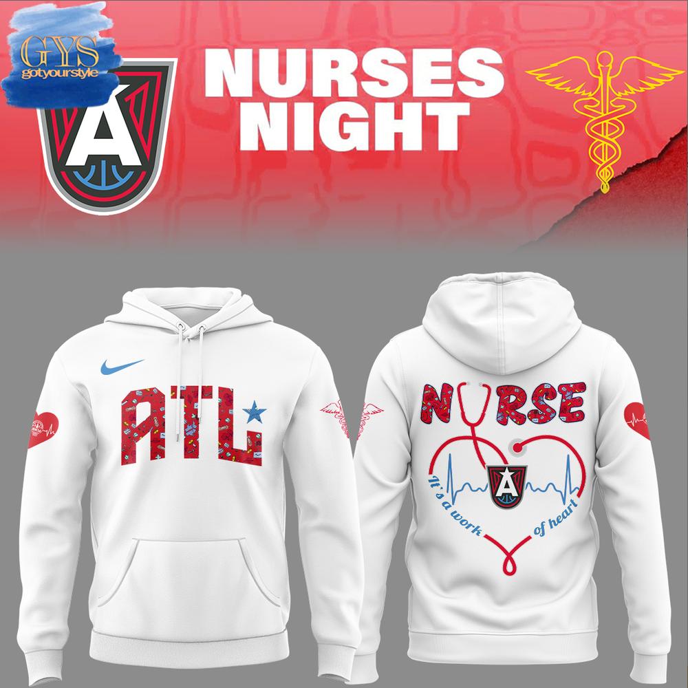 Atlanta Dream Nurses Night White Hoodie 1