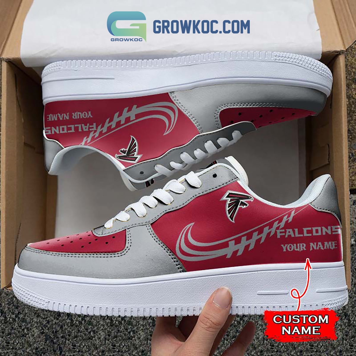 Atlanta Falcons Personalized Air Force 1 Sneaker2B1 4ssnW
