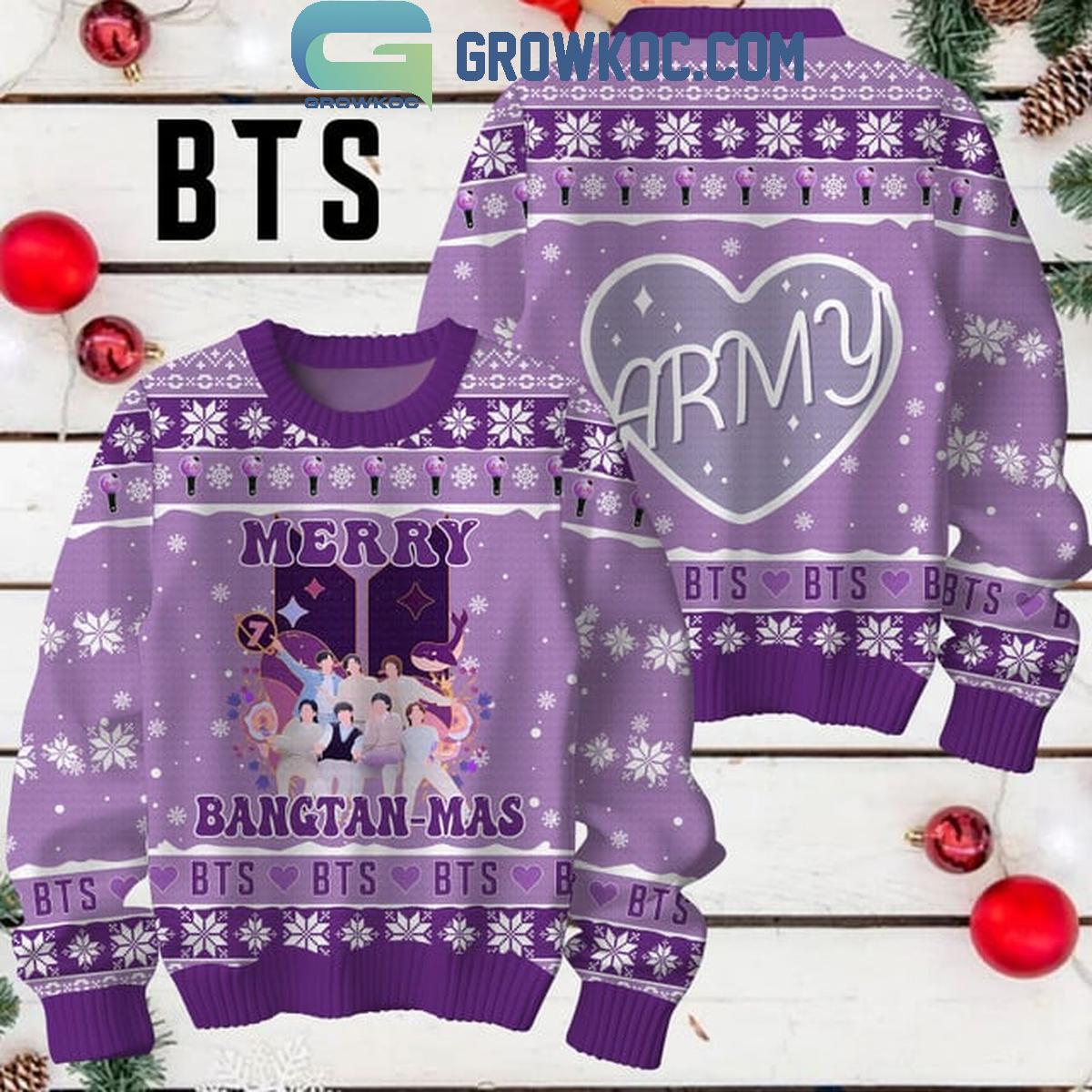 BTS Merry Bangtan mas Army Be Merry Christmas Ugly Sweater 1 nqILy