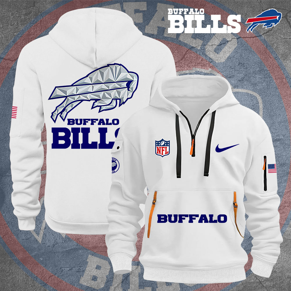 BUFFALO BILLS 2D QUARTER ZIP HOODIE TMTHU851 Hanh