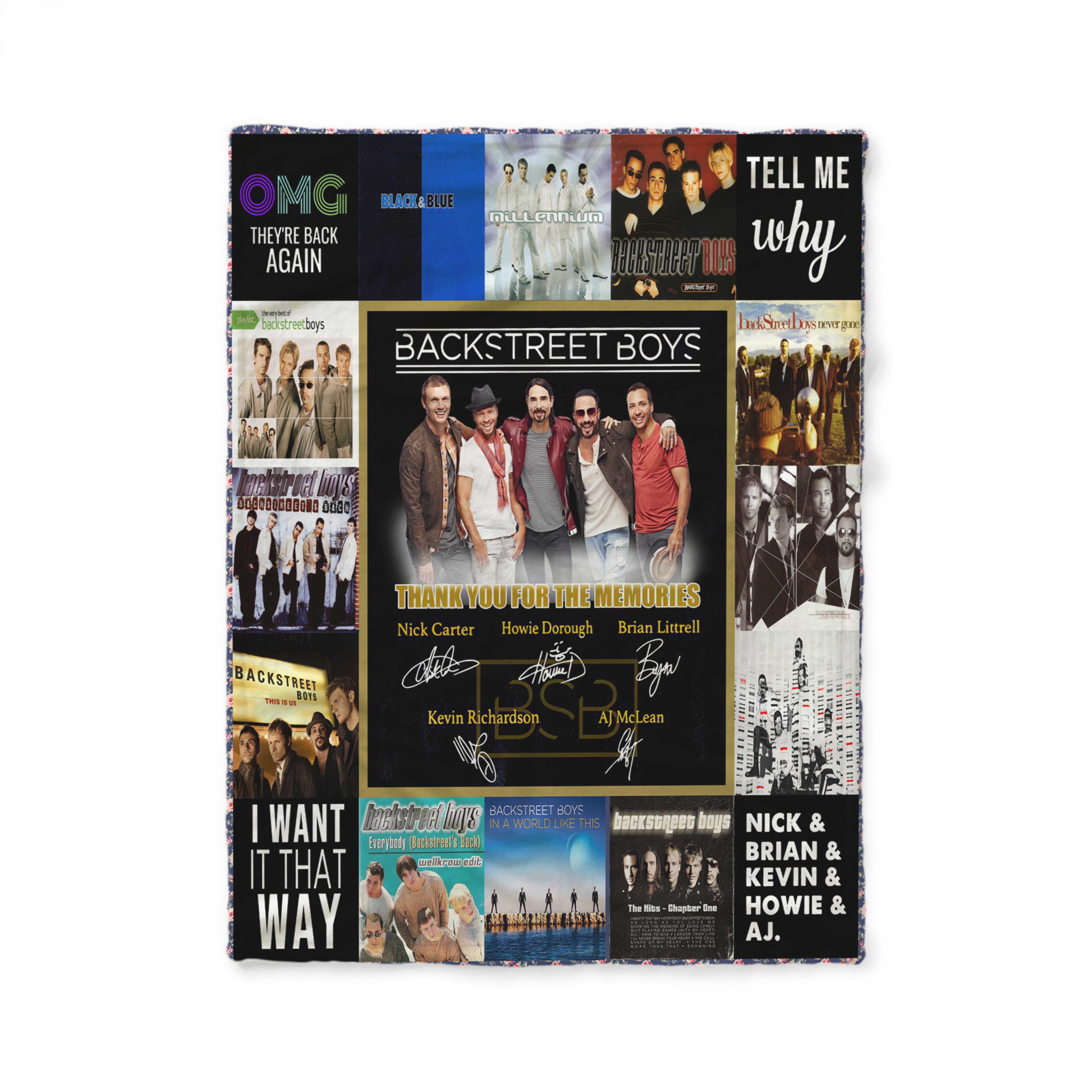 Backstreet Boys Anniversary Quilt Blanket Perfect Gift for Music Lovers 1